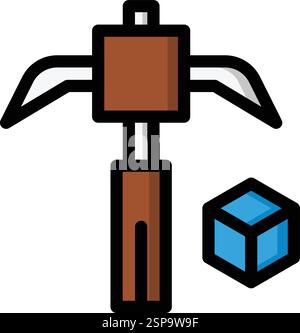 Pickaxe Vector Icon Design Illustration Stock Vector