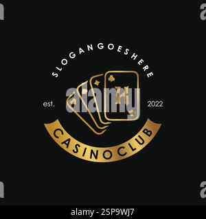 Casino Logo Design Template Stock Vector