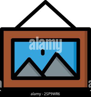 Pictures Vector Icon Design Illustration Stock Vector