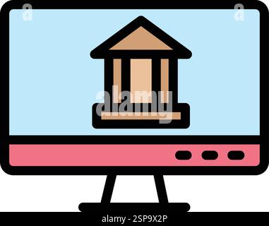 Online banking Vector Icon Design Illustration Stock Vector