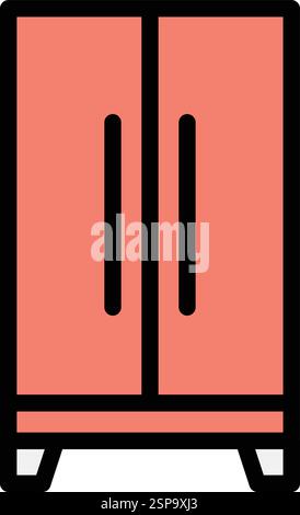 Fridge Vector Icon Design Illustration Stock Vector