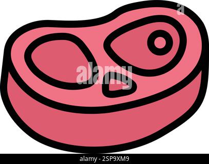 Meat Vector Icon Design Illustration Stock Vector