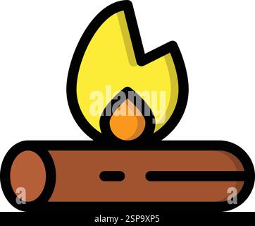 Bonfire Vector Icon Design Illustration Stock Vector