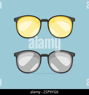 Flat sun glasses vector icon isolated Stock Vector