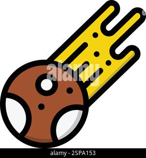 Meteor Vector Icon Design Illustration Stock Vector