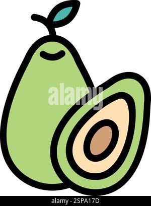 Avocado Vector Icon Design Illustration Stock Vector