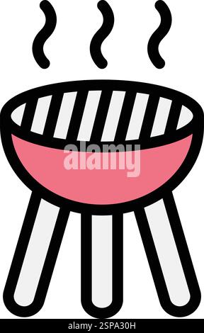Grill Vector Icon Design Illustration Stock Vector