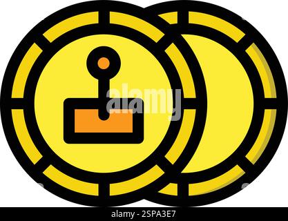 Coin Vector Icon Design Illustration Stock Vector