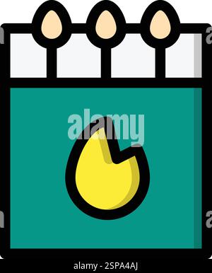 Matchbox Vector Icon Design Illustration Stock Vector