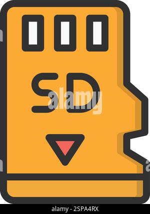 memory card glyph icon vector illustration Stock Vector Image & Art - Alamy