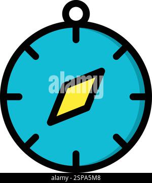 Compass Vector Icon Design Illustration Stock Vector