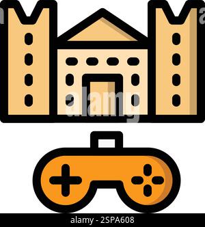 Castle Vector Icon Design Illustration Stock Vector