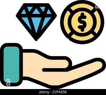 Wealth Vector Icon Design Illustration Stock Vector
