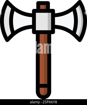 Axe Vector Icon Design Illustration Stock Vector