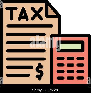 Tax Vector Icon Design Illustration Stock Vector