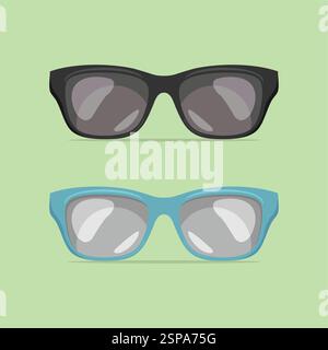 Flat sun glasses vector icon isolated Stock Vector