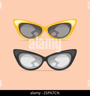 Flat sun glasses vector icon isolated Stock Vector