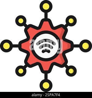 Internet Of Things Vector Icon Design Illustration Stock Vector