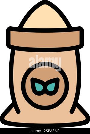 Flour Vector Icon Design Illustration Stock Vector