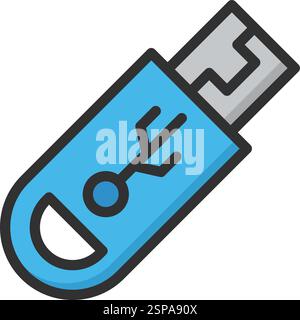 Usb drive Vector Icon Design Illustration Stock Vector