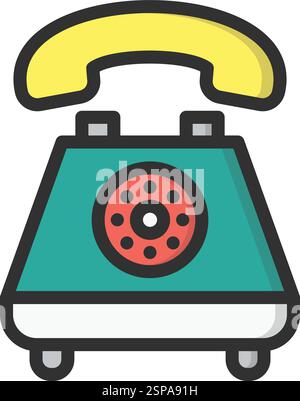 Telephone Vector Icon Design Illustration Stock Vector