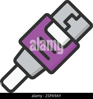 Usb cable Vector Icon Design Illustration Stock Vector