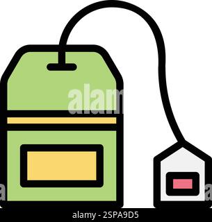 Tea bag Vector Icon Design Illustration Stock Vector