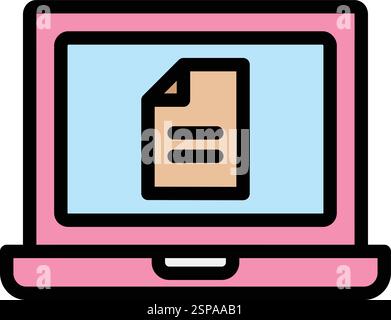 Online document Vector Icon Design Illustration Stock Vector