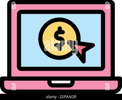 Pay per click Vector Icon Design Illustration Stock Vector