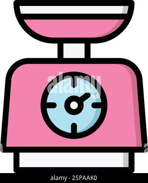 Weight scale Vector Icon Design Illustration Stock Vector