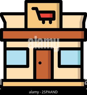 Store Vector Icon Design Illustration Stock Vector