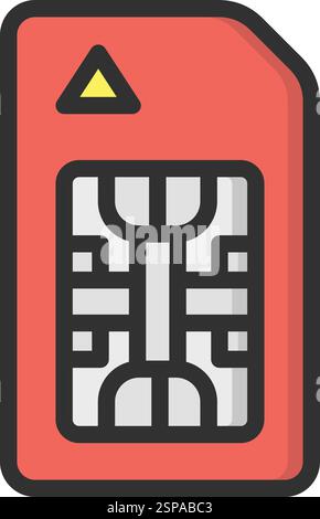 Sim card Vector Icon Design Illustration Stock Vector