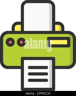 Printer Vector Icon Design Illustration Stock Vector