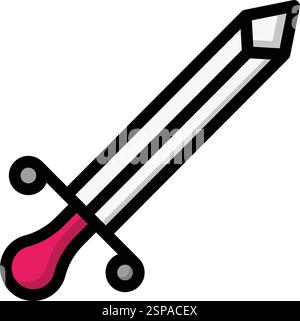 Sword Vector Icon Design Illustration Stock Vector