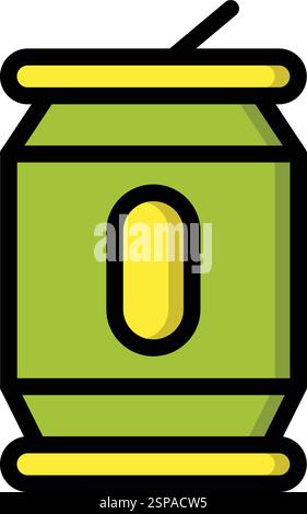 Tin Vector Icon Design Illustration Stock Vector