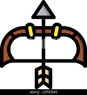 Bow Vector Icon Design Illustration Stock Vector