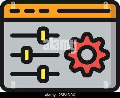 Configuration Vector Icon Design Illustration Stock Vector