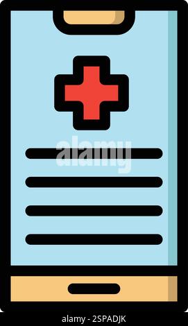 Mobile Phone Vector Icon Design Illustration Stock Vector