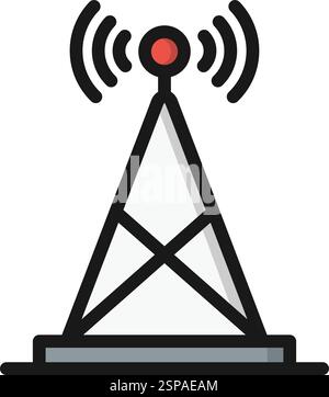 Antenna Vector Icon Design Illustration Stock Vector
