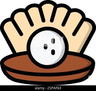 Pearl Vector Icon Design Illustration Stock Vector