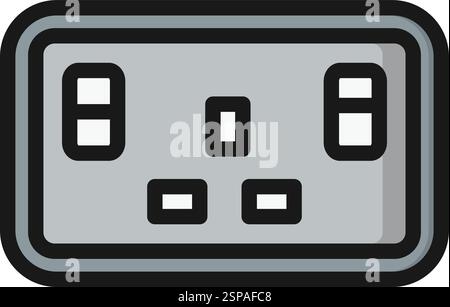 Socket Vector Icon Design Illustration Stock Vector