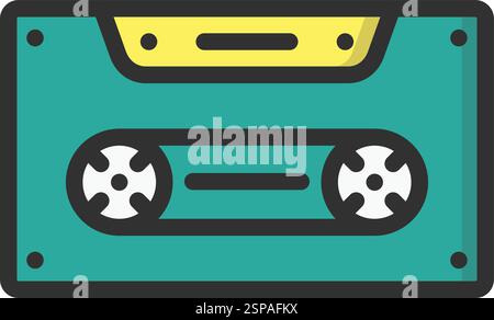 Cassette Vector Icon Design Illustration Stock Vector