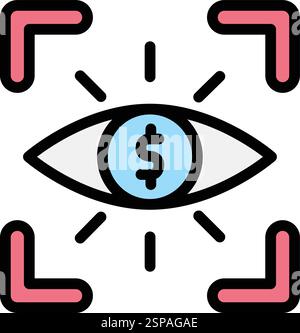 Vision Vector Icon Design Illustration Stock Vector