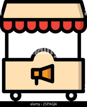 Booth Vector Icon Design Illustration Stock Vector
