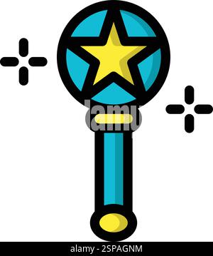 Magic wand Vector Icon Design Illustration Stock Vector