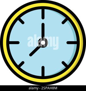 Wall Clock Vector Icon Design Illustration Stock Vector