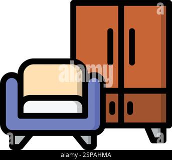 Home Furniture Vector Icon Design Illustration Stock Vector