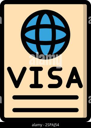 Visa Vector Icon Design Illustration Stock Vector