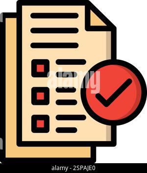 Approved Vector Icon Design Illustration Stock Vector