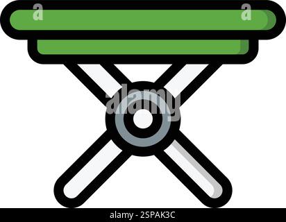Folding Table Vector Icon Design Illustration Stock Vector
